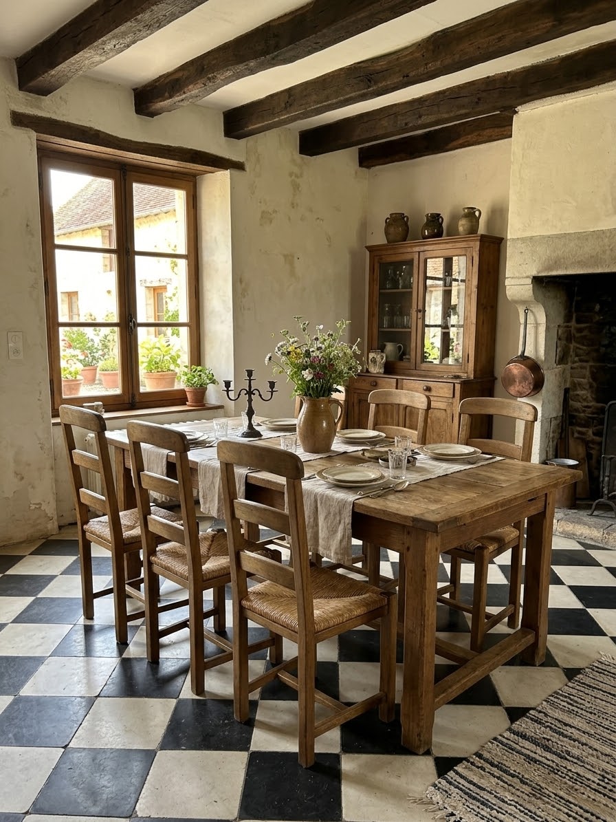6 Sillas roble y enea