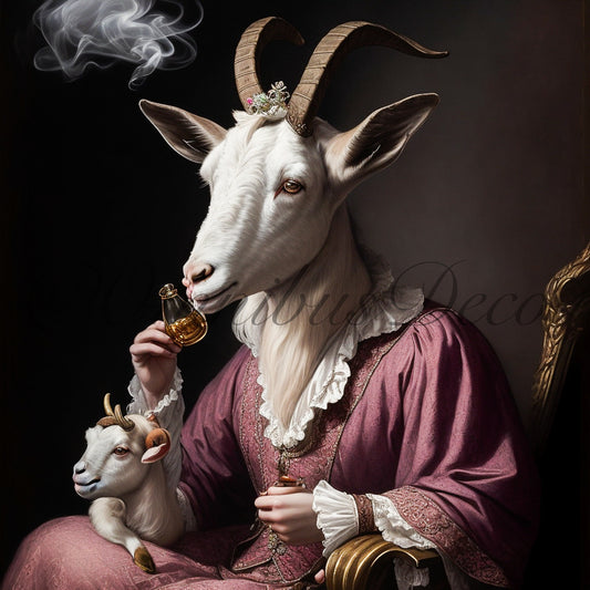 Beatrix The Alchemist Goat - Ilustración en papel fotográfico