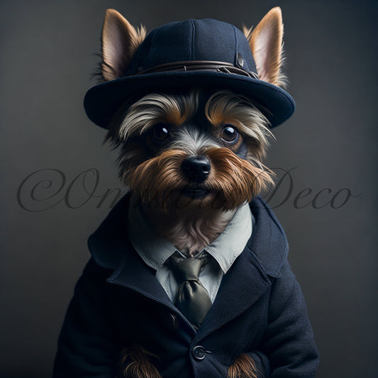 Cookie the Yorkshire Terrier- Ilustración en papel fotográfico