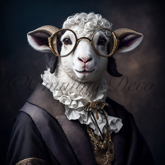 Simon The College Sheep - Ilustración en papel fotográfico