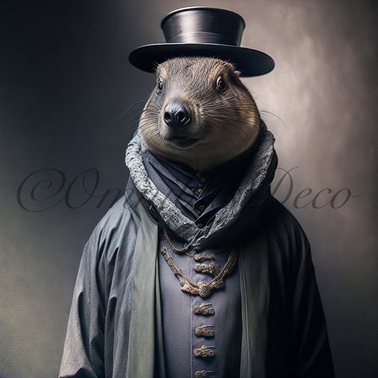 Tom The Otter - Ilustración en papel fotográfico