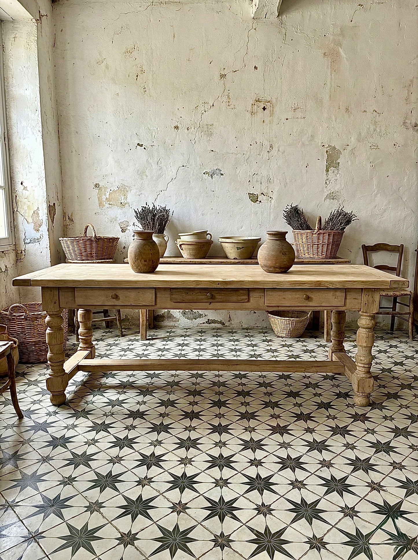 Mesa antigua roble rustico